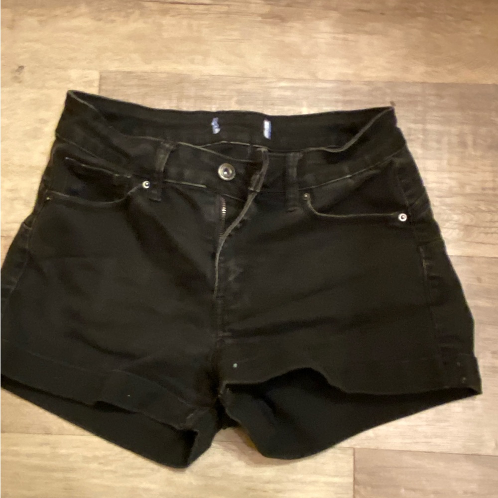 Women Fitting Black Denim Shorts Size Small